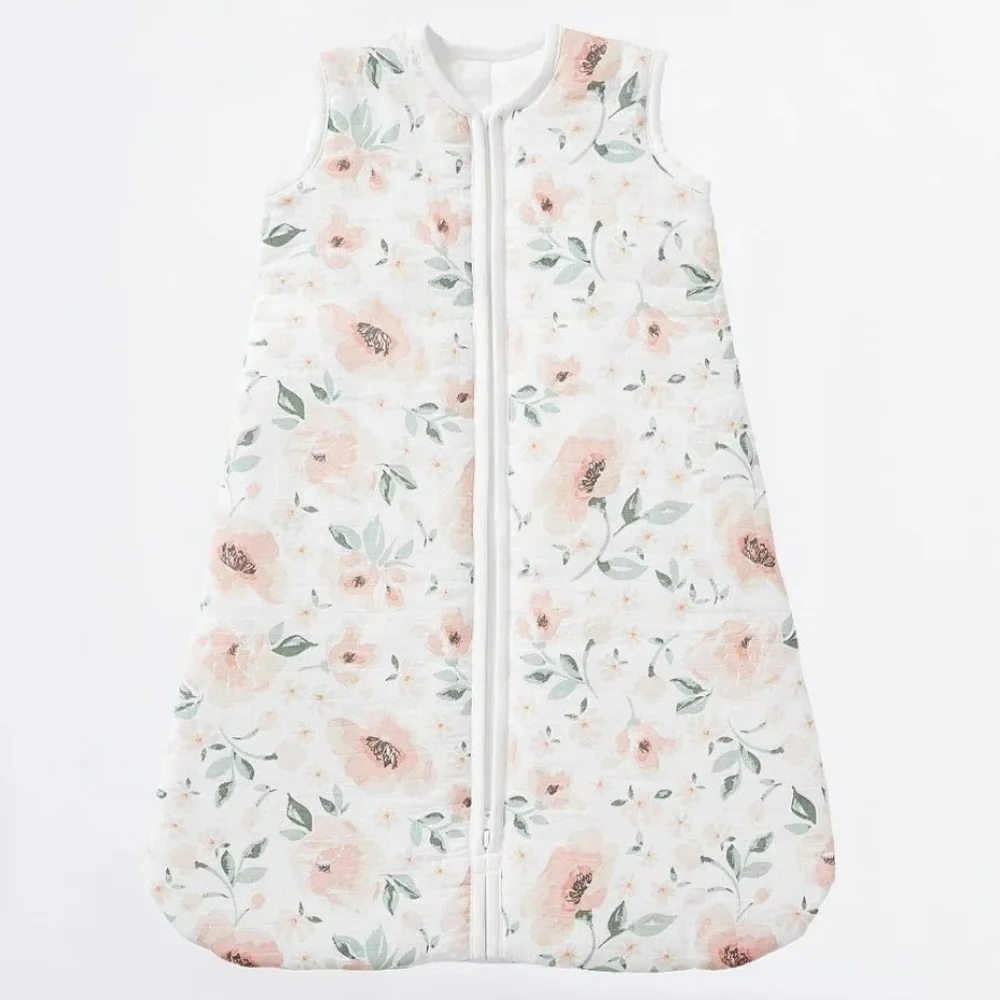 Pottery Barn Kids Meredith Muslin Wearable Blanket NEW! Blush